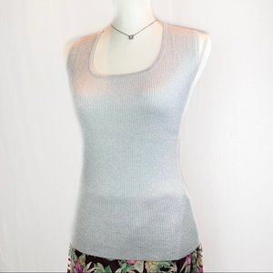 Finite Metallic Sleeveless Knit Top c. Y2k